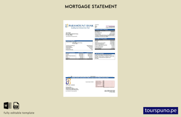 listo para imprimir Declaración de hipoteca de Kenya Paramount Bank Plantilla en
